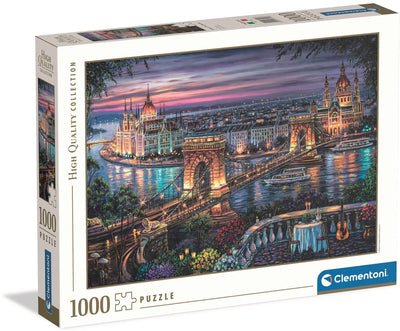 Ty Clementoni Lumières du Danube - Puzzle 1000 pièces Adultes - Collection de haute qualité - Puzzle atmosphérique à partir de 14 ans