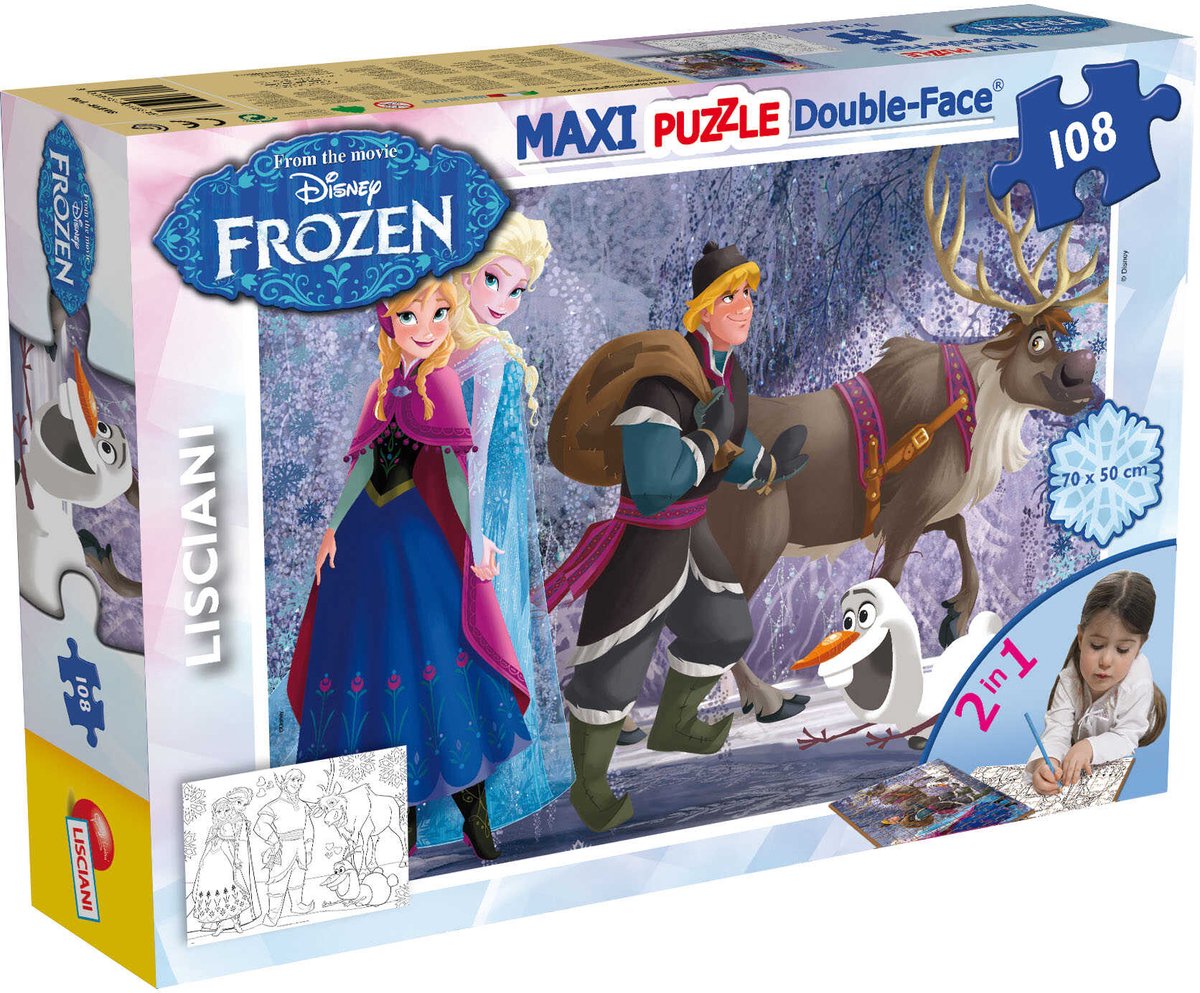 Lisciani Disney puzzle df maxi étage 108 congelé sur la promenade