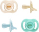 Tommee tippee sucette ultra-légère stayput - 0-6 mois - lot de 4 - sucette monobloc en silicone - multicolore