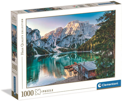 Clementoni - puzzle - 1000 pièces - braies du lac émeraude - puzzle pour adultes - collection de haute qualité