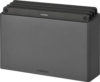 Ensemble de planches à découper Combekk 4pcs - bois pressé ABS et FSC 100% recyclé - sans microplastique - antibactérien - passe au lave-vaisselle - noir - 20x30 cm