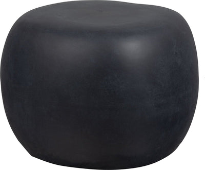 Table d'appoint en galets Vtwonen - argile fibrée - aspect béton - anthracite - 35x50x50 cm