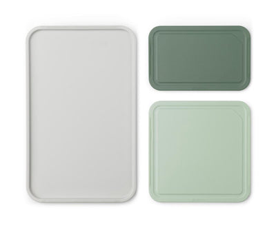 Brabantia savoureux+ planches à découper en plastique - ensemble de planches à découper 3 pièces - plastique - passe au lave-vaisselle - couleurs mélangées