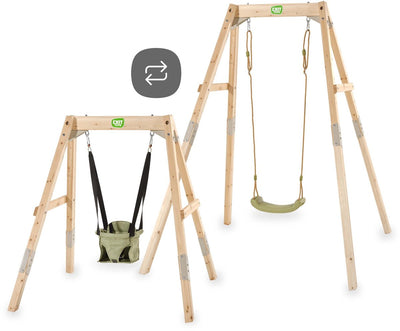 Exit toys exit silvi balançoire en bois évolutive - équipement de balançoire pour l'extérieur - enfants
