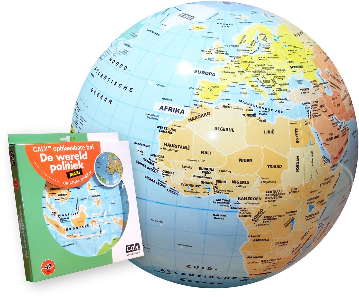 Caly ballon gonflable monde 42 cm monde politique
