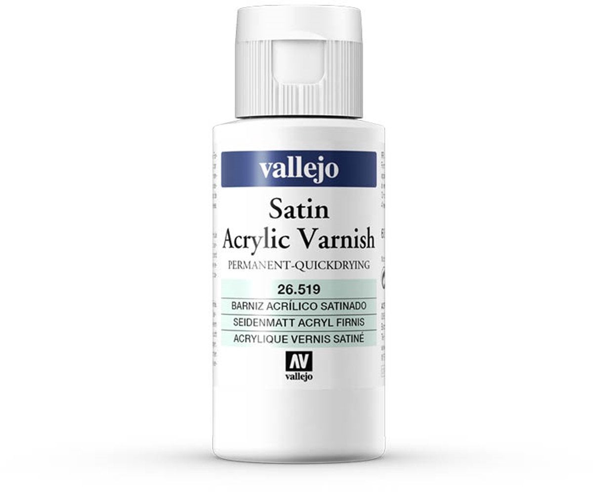 Peinture acrylique Vallejo Hobby Paint - 26519 vernis acrylique satiné (60 ml) flacon de peinture - 60 ml