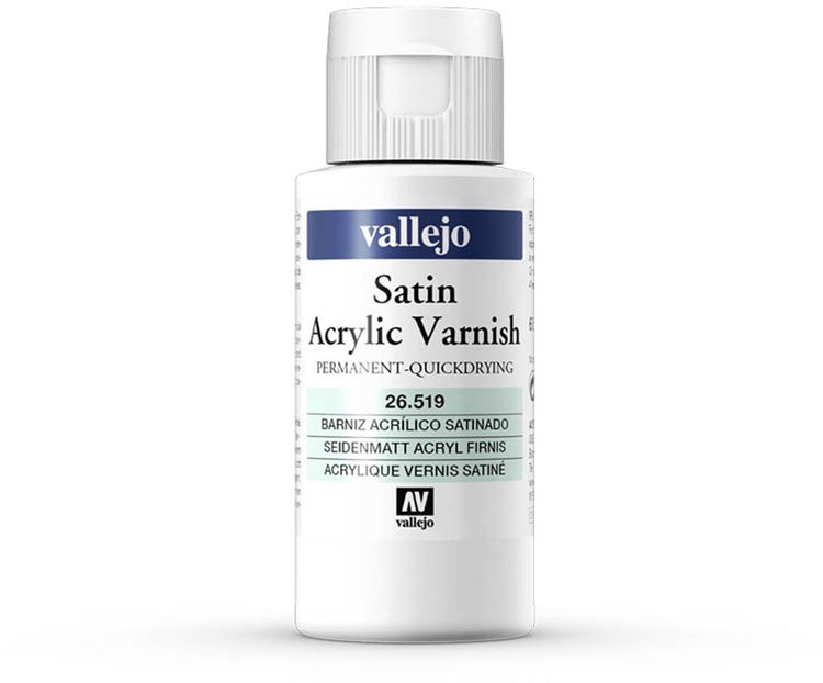 Peinture acrylique Vallejo Hobby Paint - 26519 vernis acrylique satiné (60 ml) flacon de peinture - 60 ml