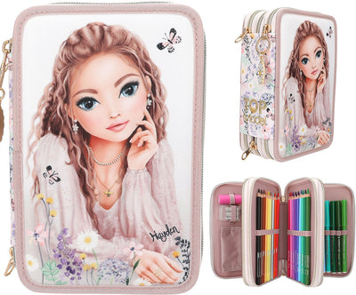 Depesche - trousse à crayons 3 compartiments top modèle - sensation d'été