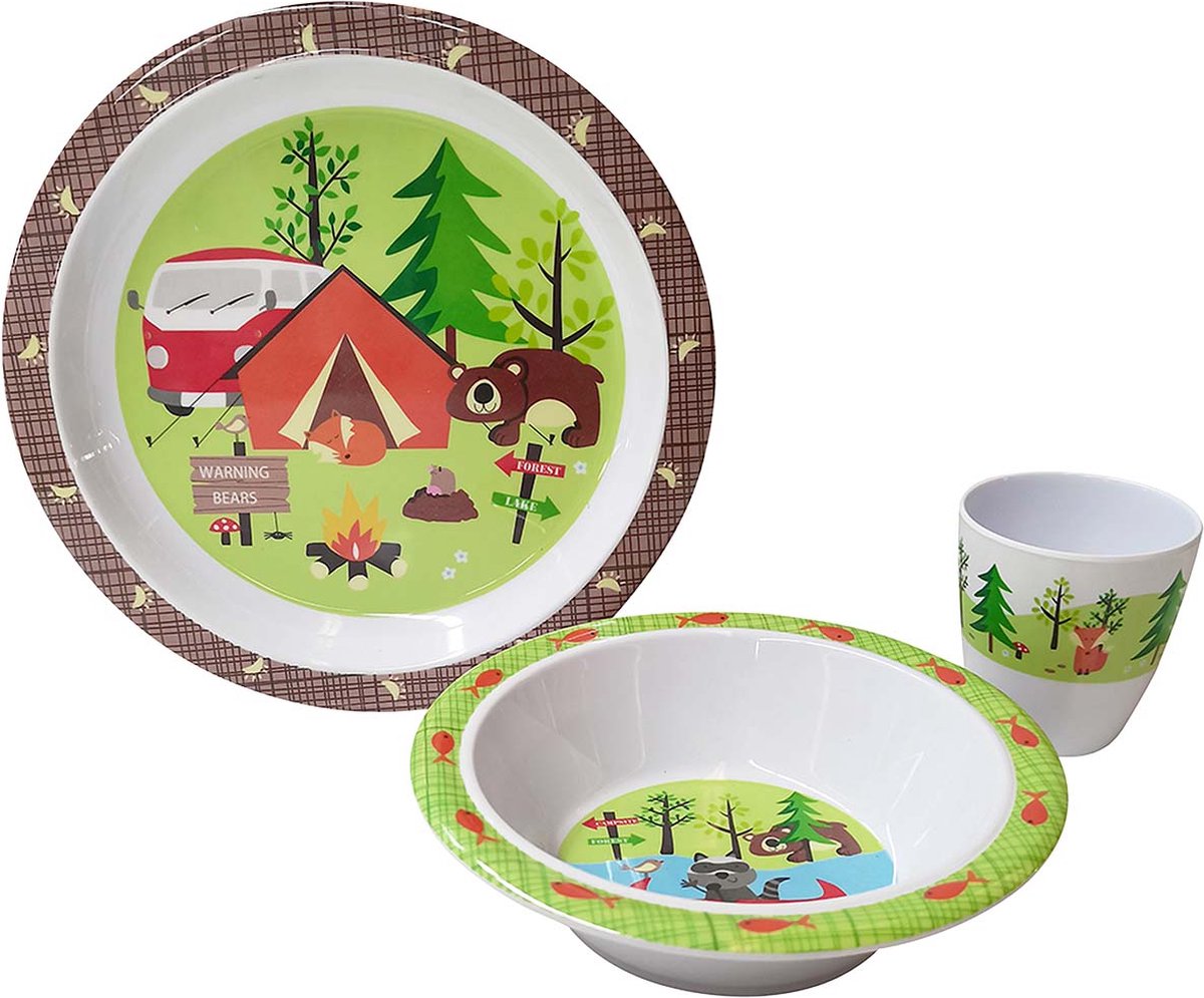 Vaisselle ligne enfants Gimex - aventure - 3 pièces