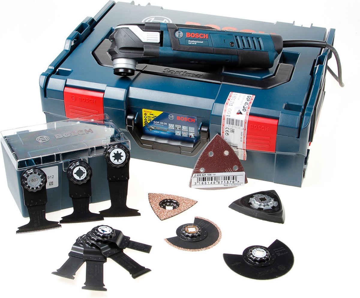 Bosch blue gop 40-30 multi-outil 400w en l-boxx + accessoires - 0601231001