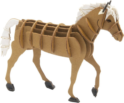 Modèle papier Fridolin 3D - Cheval Haflinger.