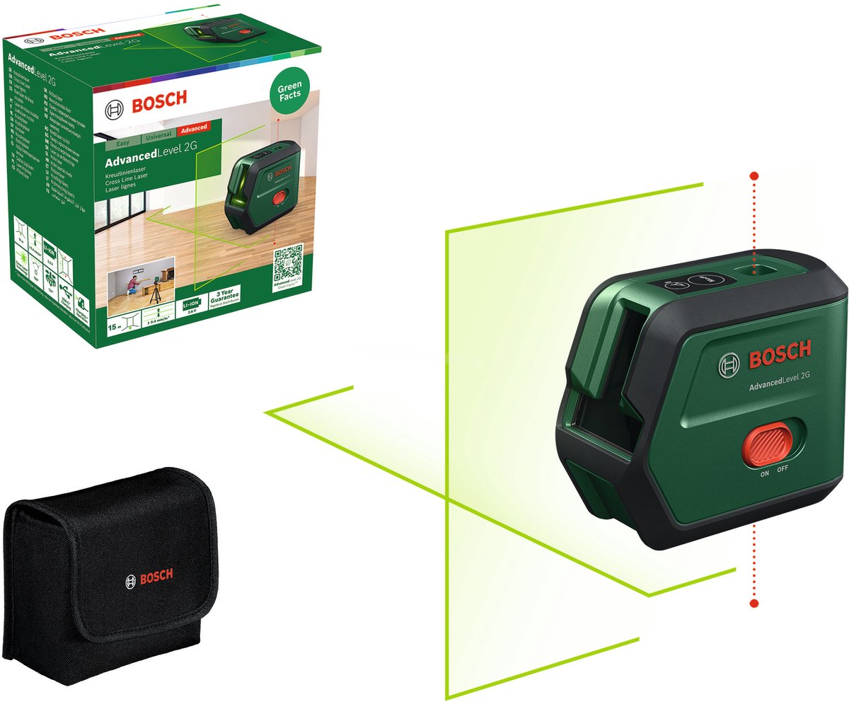 Bosch niveau avancé 2g - laser à lignes croisées