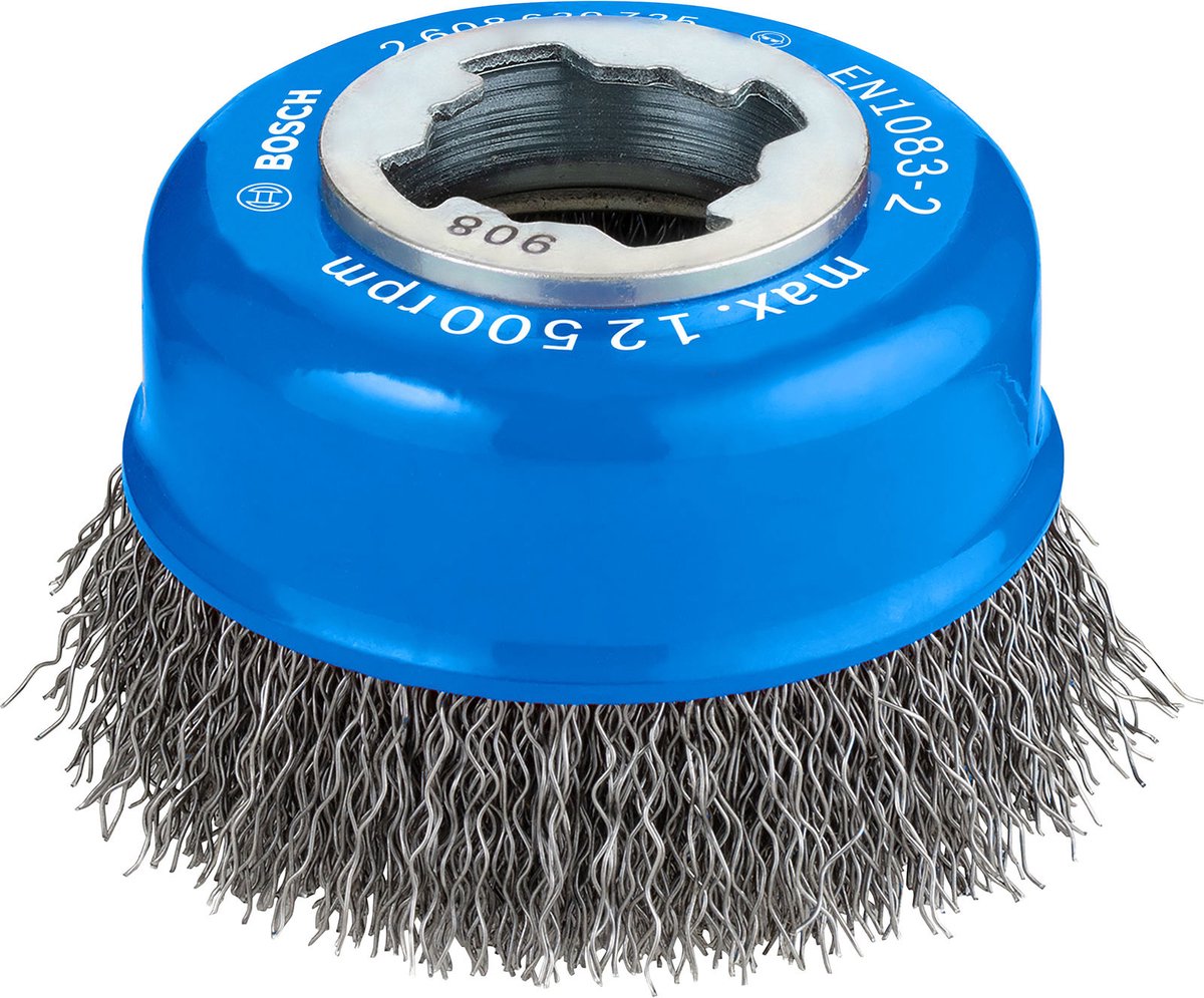 Bosch accessoires x-lock cup brosse en acier fil ondulé 75mm acier 0,3mm - 1 pièce(s) - 2608620725