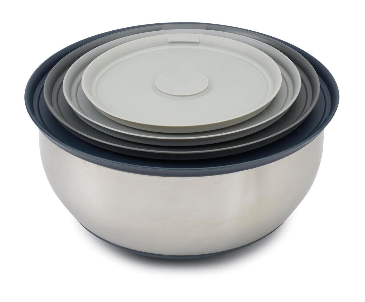 Joseph Joseph - Nest Prep Store 4 plateaux de rangement avec couvercles - acier inoxydable - argent -