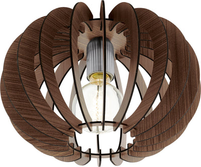 Eglo stellato - plafonnier - e27 - ø40 cm - brun foncé nickel-mat