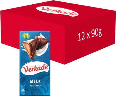 Tablette de chocolat au lait Verkade (12x 90gr)