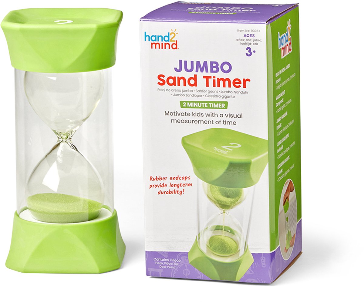 Jouet sablier Learning Resources - sablier géant 2 minutes vert. - 3+