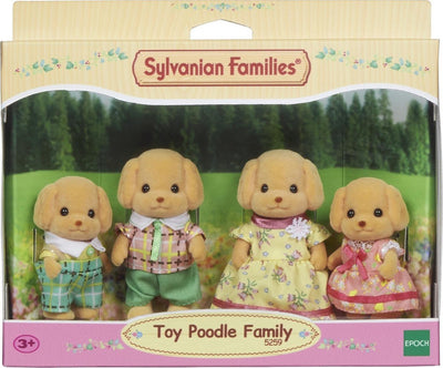 Familles Sylvanian 5259 figurines en peluche veloutées de caniche familial