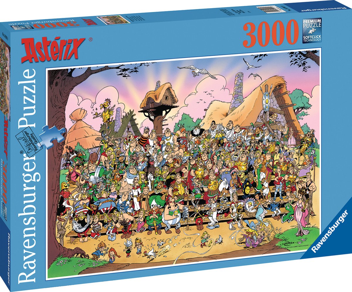 Puzzle Ravensburger Astérix Obélix - 3000 pièces - personnages de dessins animés.