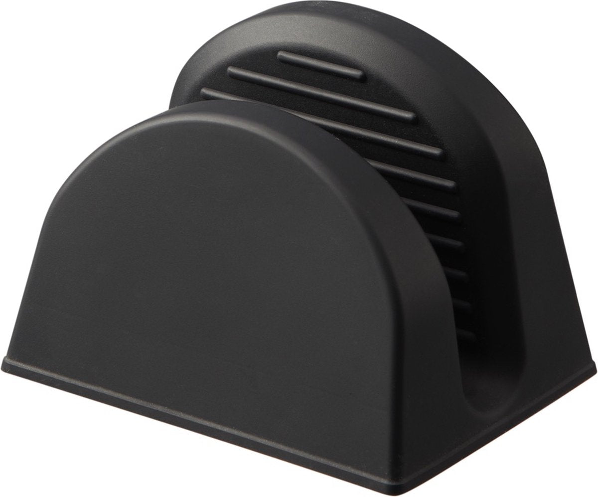 Gants de cuisine en silicone Yamazaki - magnétiques - tour - noir (lot de 2)