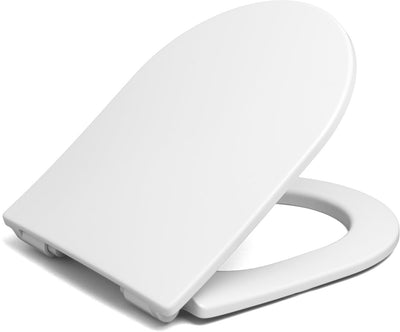Abattant de toilette Plieger Milano - Abattant de toilette en forme de D - Duroplast - blanc - avec couvercle - fermeture amortie - dégagement rapide