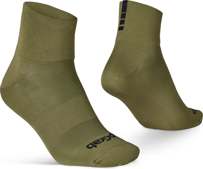 Gripgrab - chaussettes de cyclisme d'été légères SL courtes et performantes 1 paire de chaussettes de cyclisme coolmax coupe basse - vert olive - unisexe - taille S (38-41)