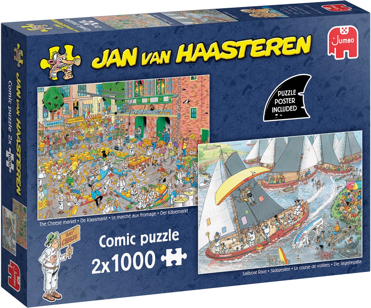 Puzzle Jumbo Jan van Haasteren - le marché aux fromages skutsjesilen - 2x1000 pcs.