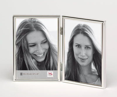 Walther design chloé - cadre photo - format photo 2x 10x15 cm - argent
