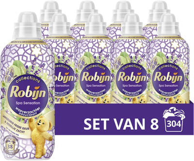 Robijn - assouplissant - spa sensation - 8 bouteilles - 304 lavages - pack économique