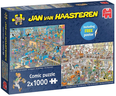 Jan van Haasteren - la rénovation de la quincaillerie - puzzle 2x1000 pièces - puzzle