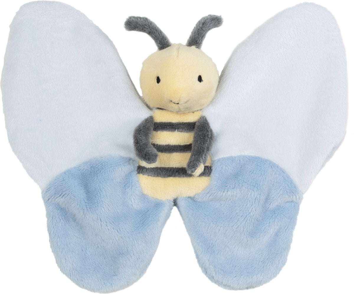 Cheval heureux au doudou Benja - bleu jaune - cadeau bébé