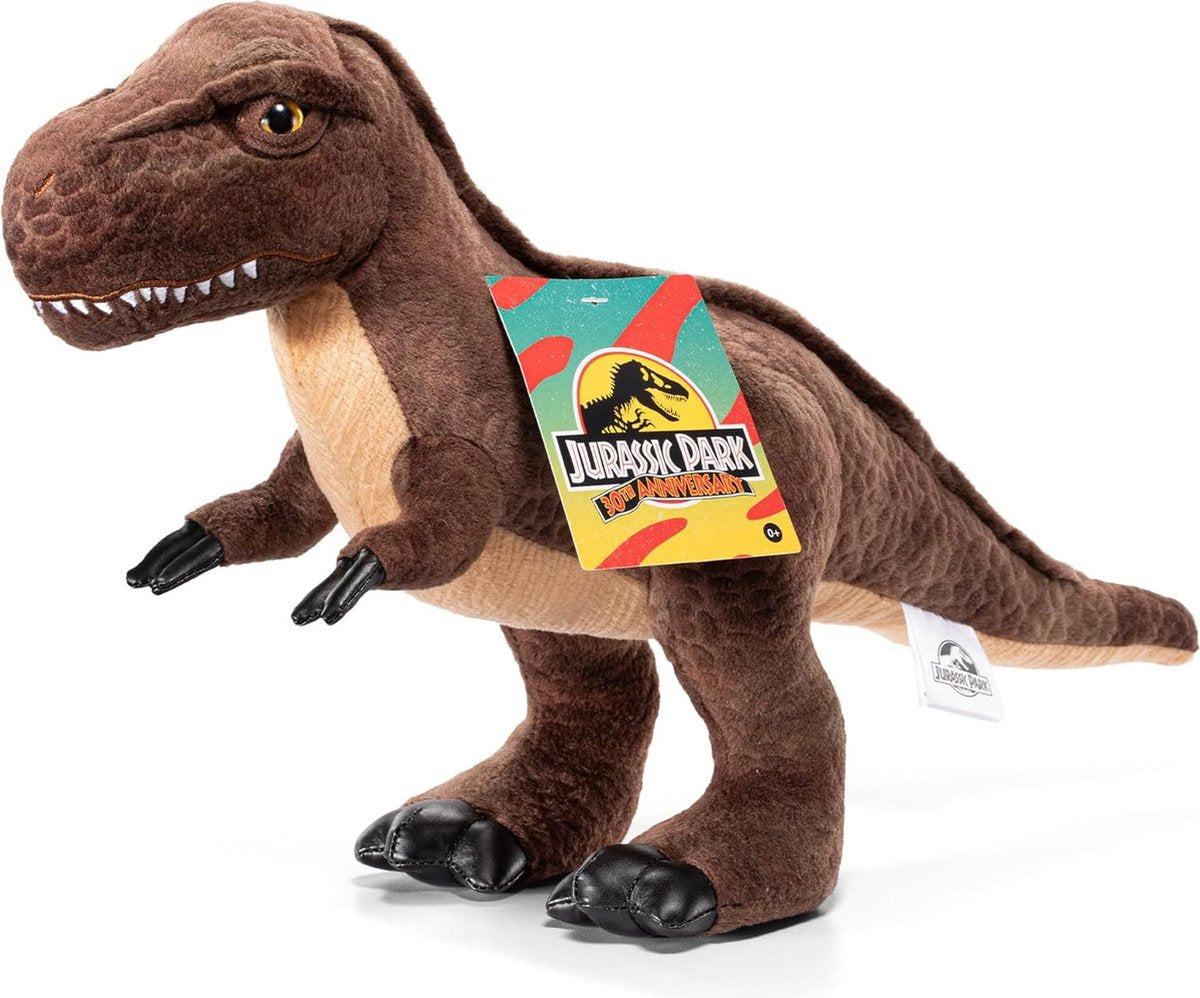 Peluche noble collection tyrannosaure rex (t-rex) - jurassic park 30ème anniversaire - le