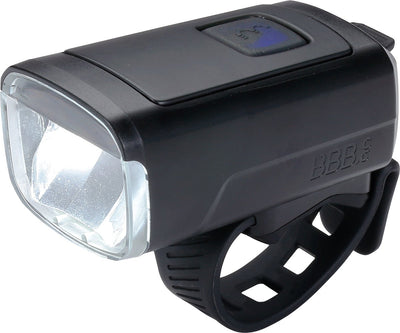 Bbb cycling stud50 phare de vélo - éclairage de vélo rechargeable USB - feu avant de vélo de ville - feu avant de vélo - 200 lumens - étanche - longue durée de vie de la batterie - BLS-230