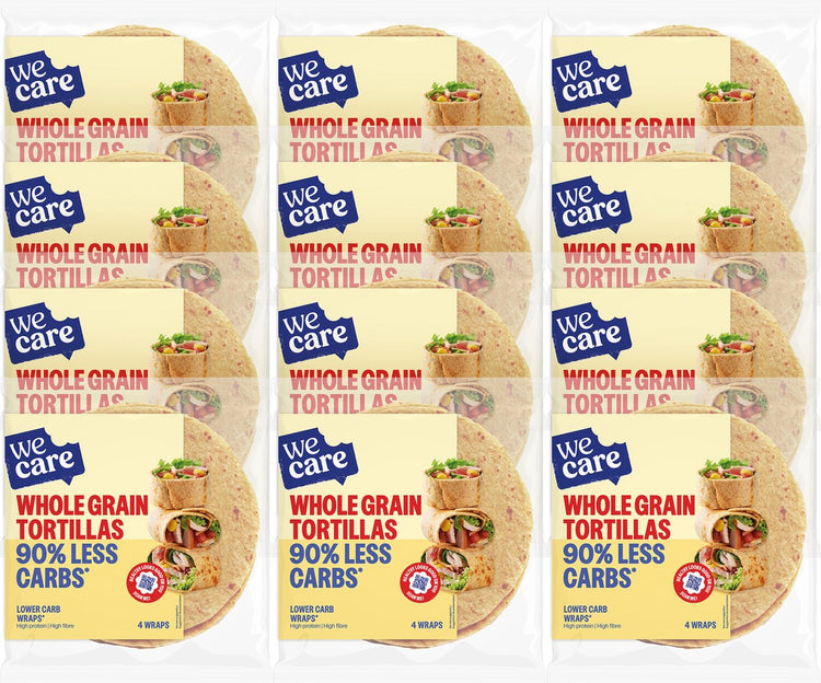 Wecare - faible teneur en glucides - tortillas à grains entiers - 12 x 160 gr