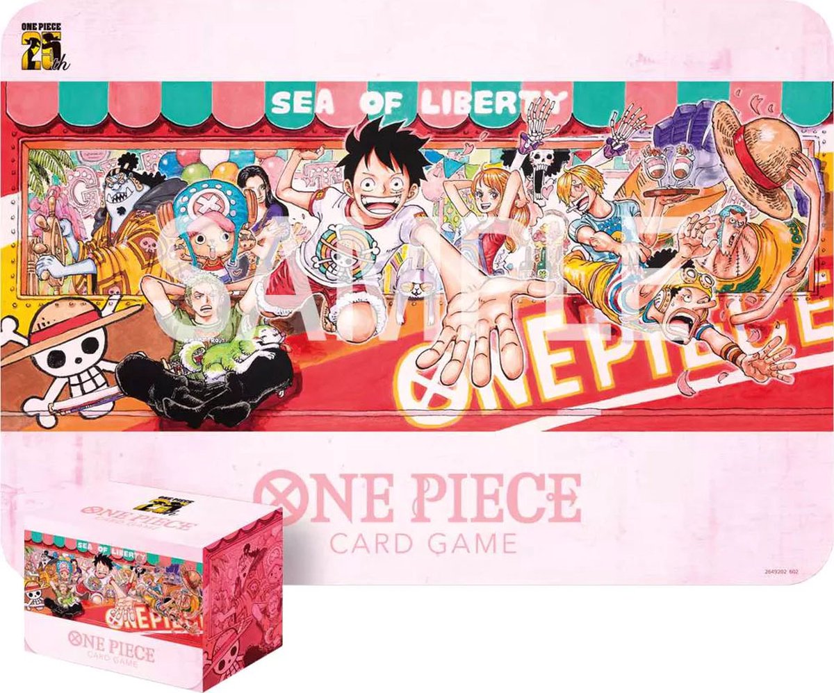 Bandai Namco Bandai One Piece TCG 25th Anniversary Playmat Card Case Set (Divers) Nouveau