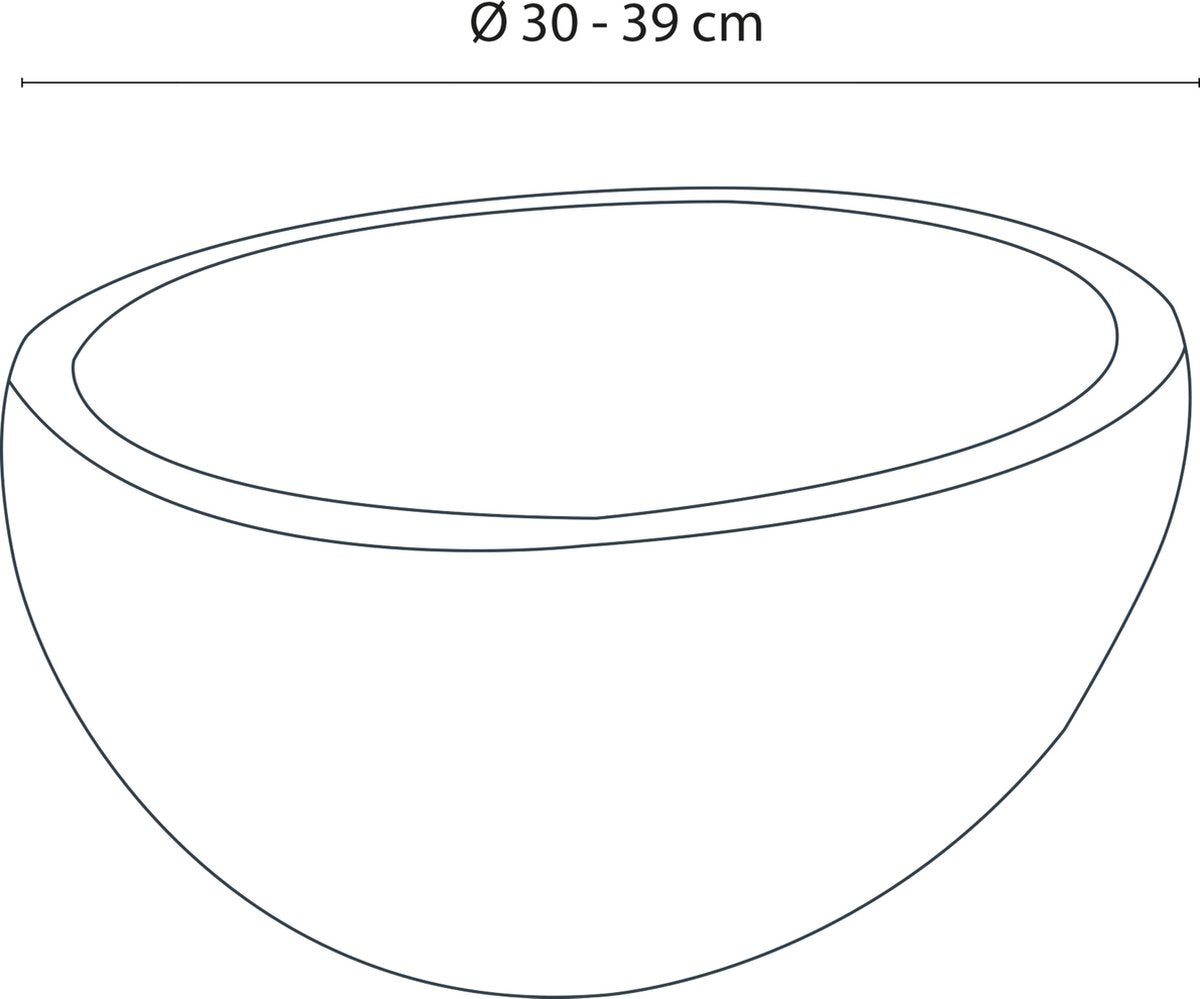 Lavabo Differnz Nusa - pierre de rivière - ø 30-39 cm
