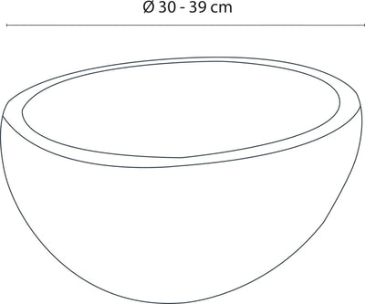 Lavabo Differnz Nusa - pierre de rivière - ø 30-39 cm