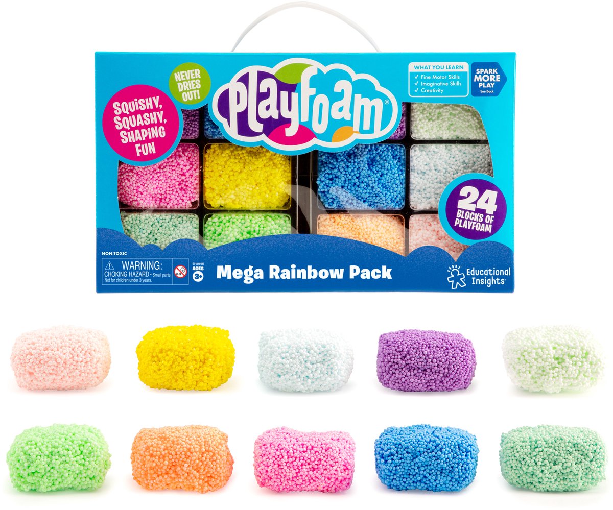 Ressources d'apprentissage playfoam® méga pack arc-en-ciel - 3+