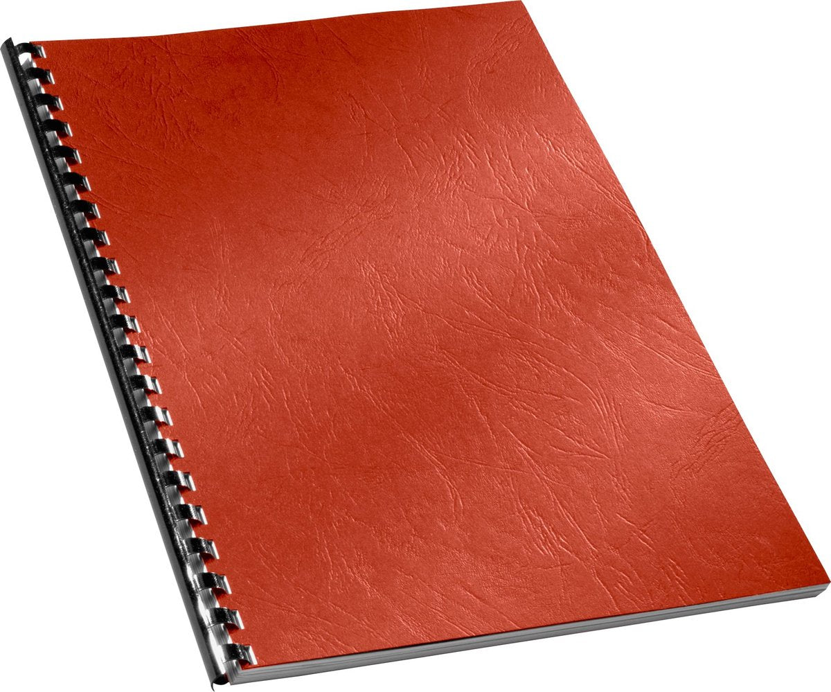 Couverture Gbc a4 cuir imprimé 250 gr. rouge (100)