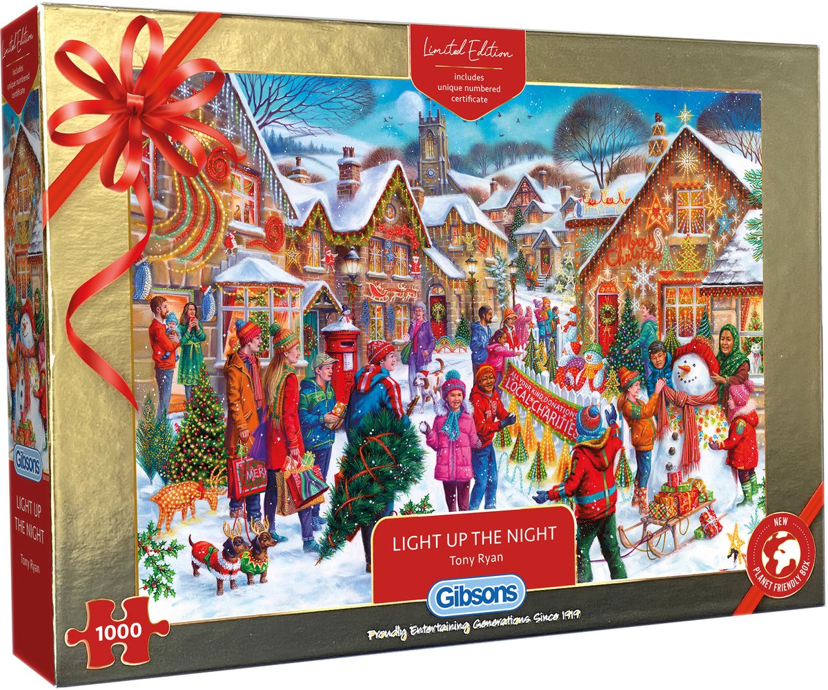 Gibsons puzzle édition de Noël – illuminez la nuit puzzle de 1000 pièces.