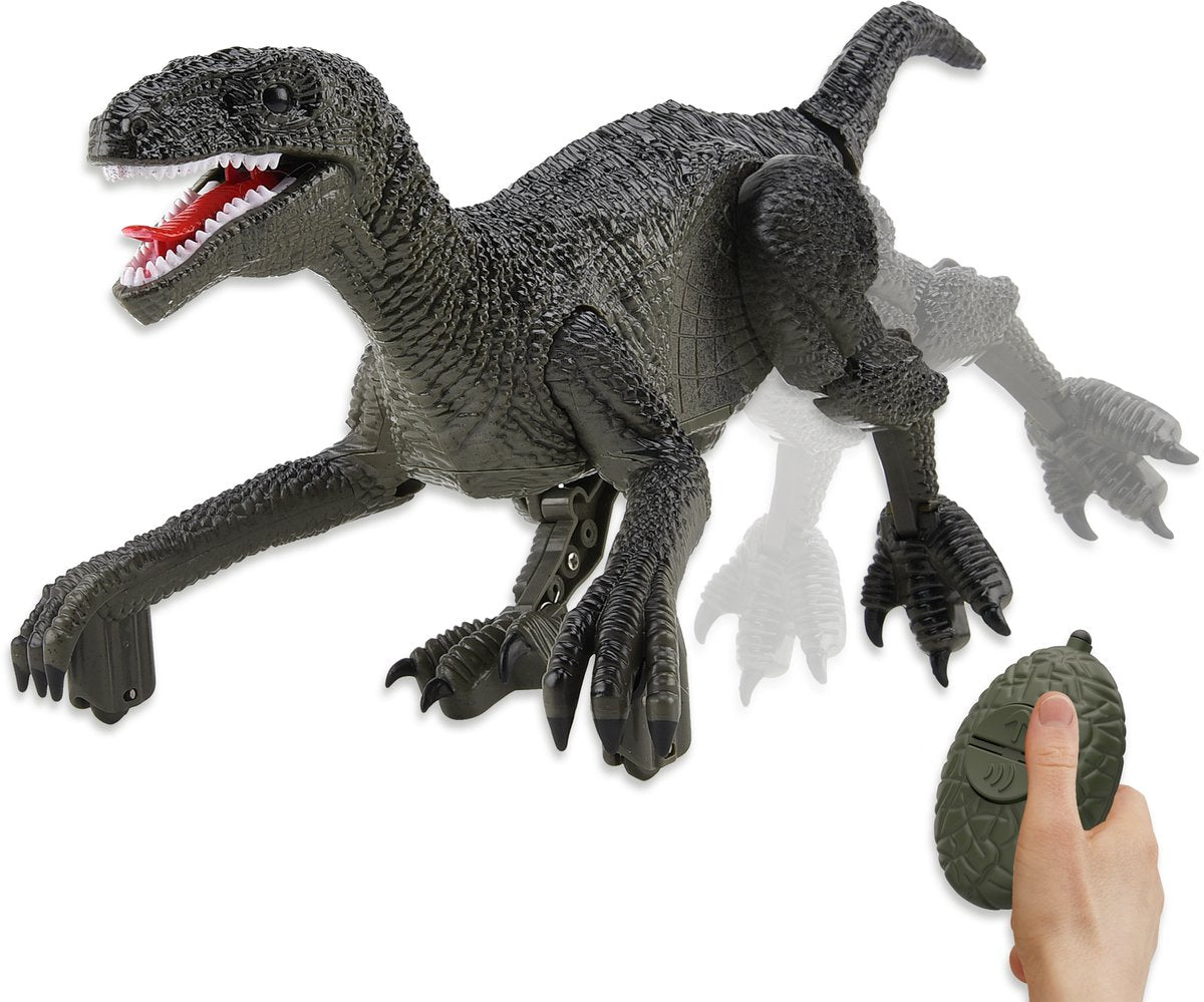 Robot dinosaure raptor contrôlable Gear2play RC 2,4 GHz