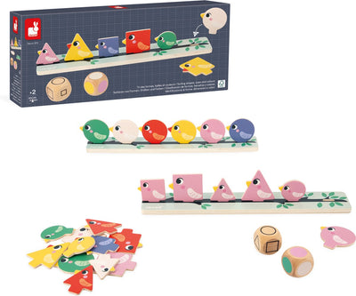 Janod - pédagogie - tri des oiseaux par couleur, taille et forme