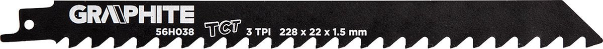 Grupa topex graphite - lame de scie sabre - 228 mm - 3tpi - pour divers matériaux