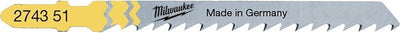 Lame de scie sauteuse Milwaukee t 101 d pour coupes de précision dans le bois ve= 5 - 4932274351