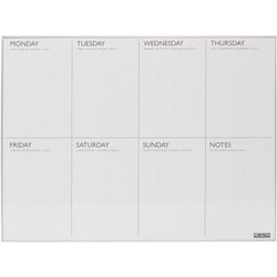 Agenda hebdomadaire desq 4320 métal blanc