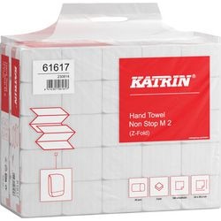 Serviette pliante Katrin classic no stop m2 mains pliées. 25x160 feuilles non stop m2s