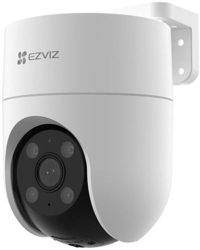 Caméra extérieure Ezviz H8C SE 2K - Pan/inclinaison à 360° - Vision nocturne couleur - Suivi automatique de la détection humaine par l'IA - Résistant aux intempéries - Compatible avec Alexa et Google Assistant - Pas de frais mensuels