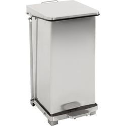 Poubelle à pédale en V 31058105 acier inoxydable (acier inoxydable) argent