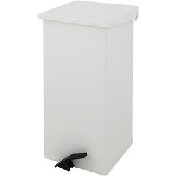 Poubelle à pédale Dutchdesign 31004522 aluminium thermolaqué blanc