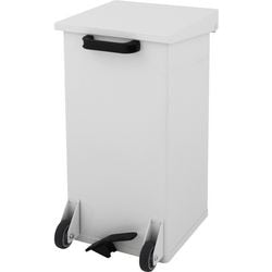 Dutchdesign poubelle à pédale 31004683 aluminium thermolaqué blanc